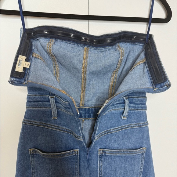 Pilcro - The Madi Front-Slit Denim Dress Strapless Western Boho - XSP - Picture 10 of 15